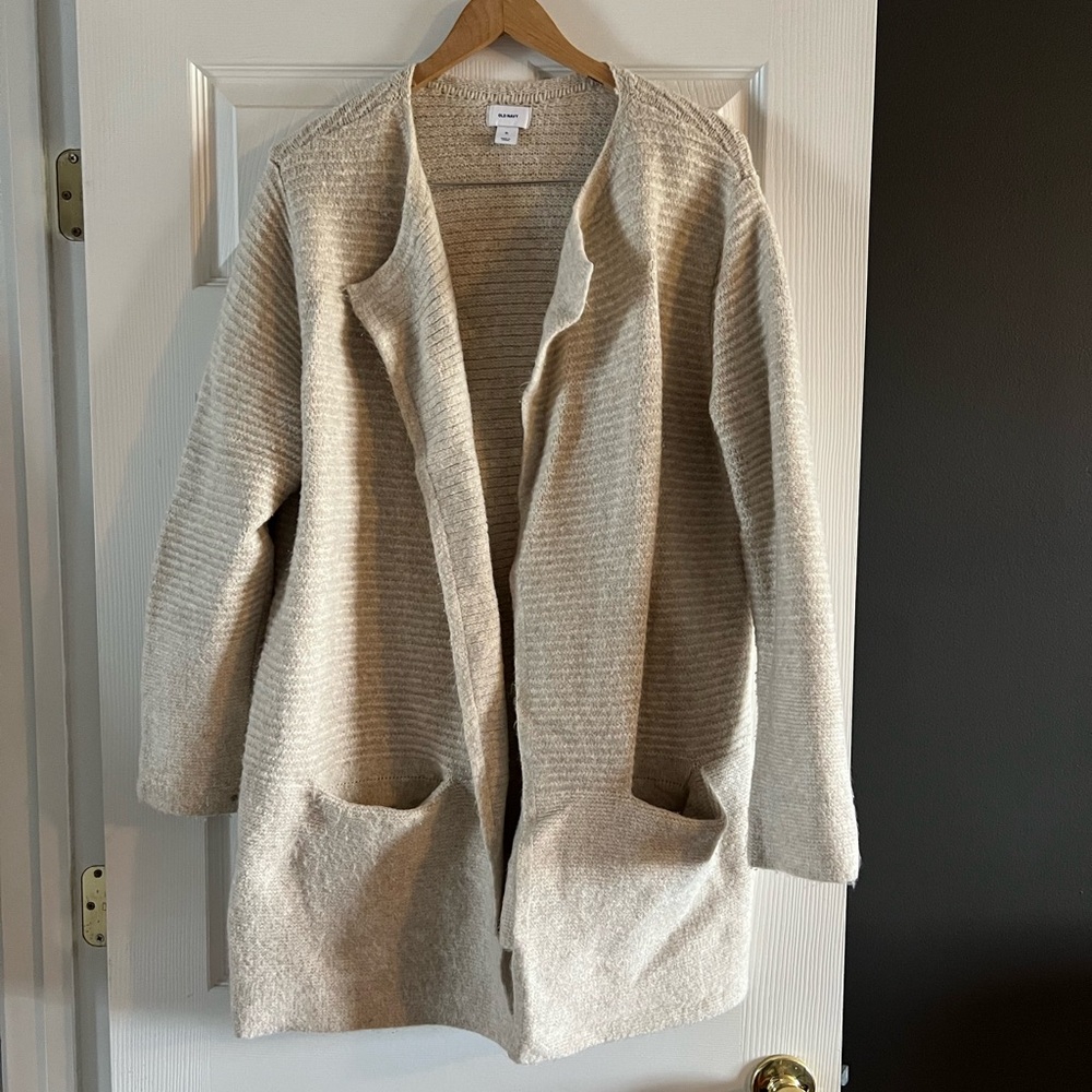 Women's Cream Sweater Cardigan